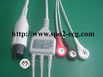 Chine Style du CEI LL du câble 3/5lead AHA d'avance d'ODM ECG d'OEM, résistance 1KΩ fournisseur