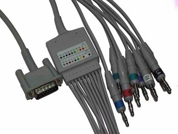 Chine Matériel du câble TPU de machine d'électrocardiogramme de Philips avec du CE gris ISO13485 de fil de 3,8 mètres fournisseur