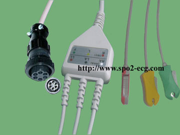 GE-MEDICAL Pro1000/Datex-Ohmeda_IEC, 3/5lead, agrafe et rupture, rond 6pin, TPU, 40in) (de 102cm/2Pin fournisseur